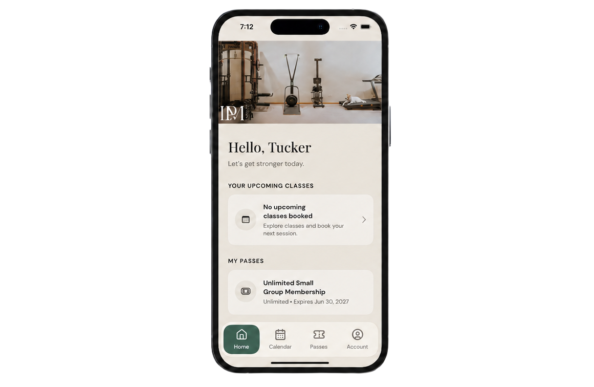 Example branded mobile app
