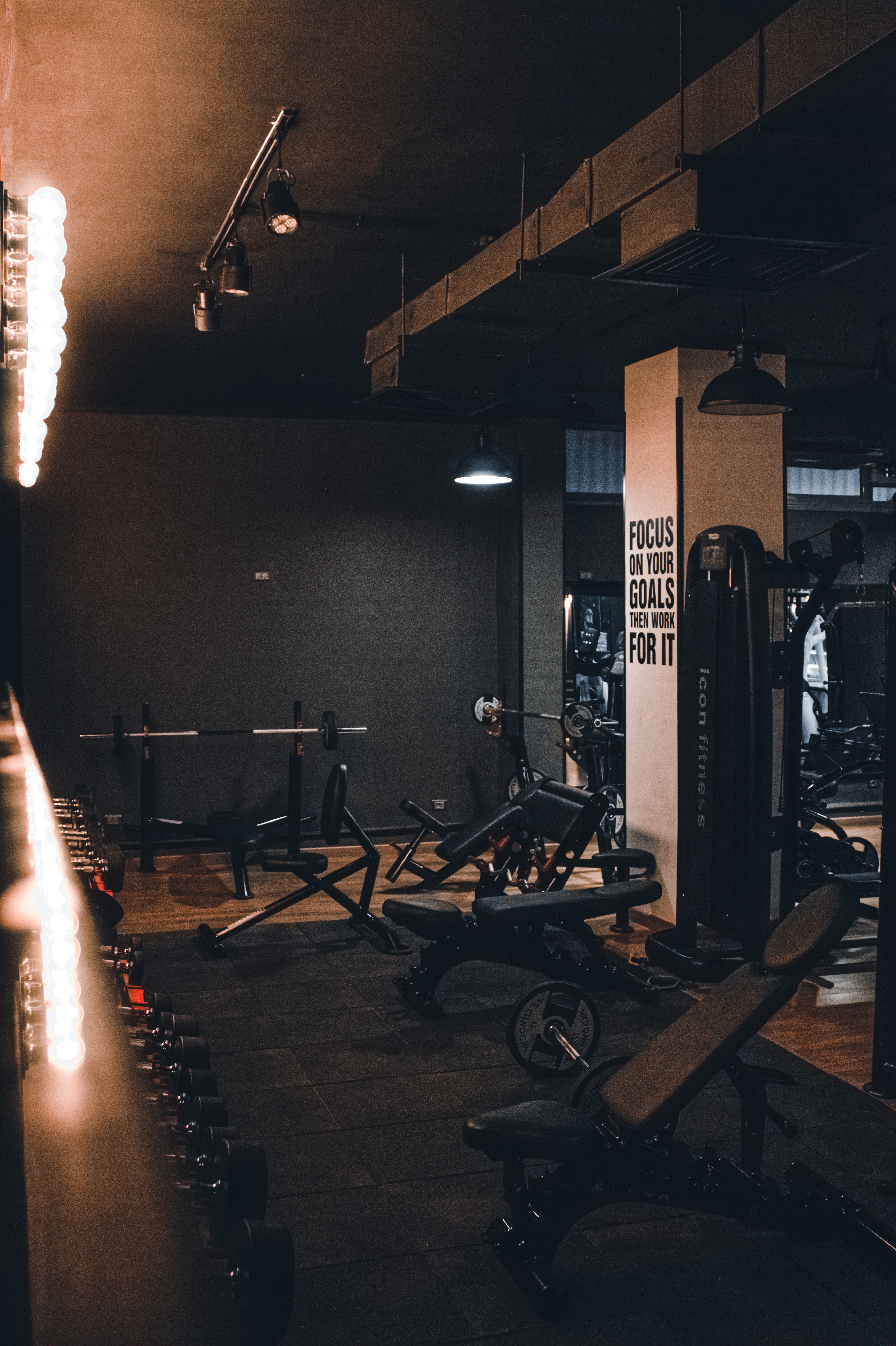 A warmly lit independent gym